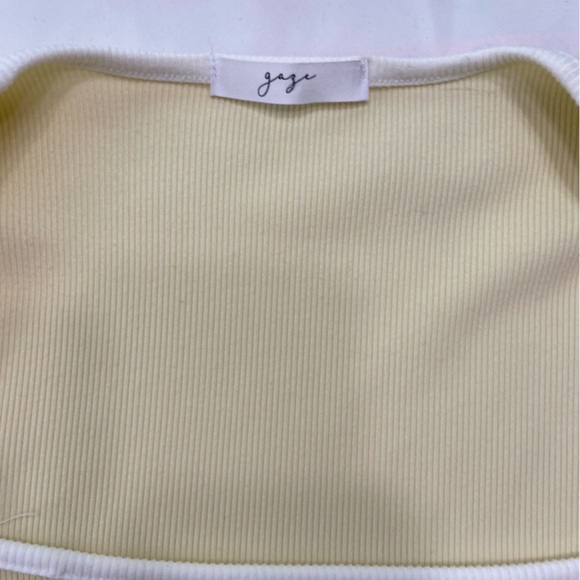 Yellow Fitted Long Sleeve Bodysuit - Picture 3 of 6